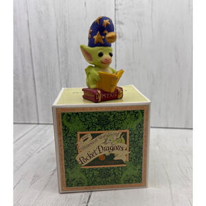 Pocket Dragons Magic Reading Hat Dragon Figurine Box Whimsical Real Musgrave